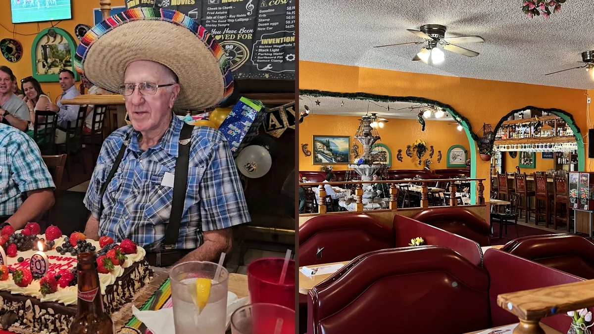 Colorful Mexican dishes on plated table service