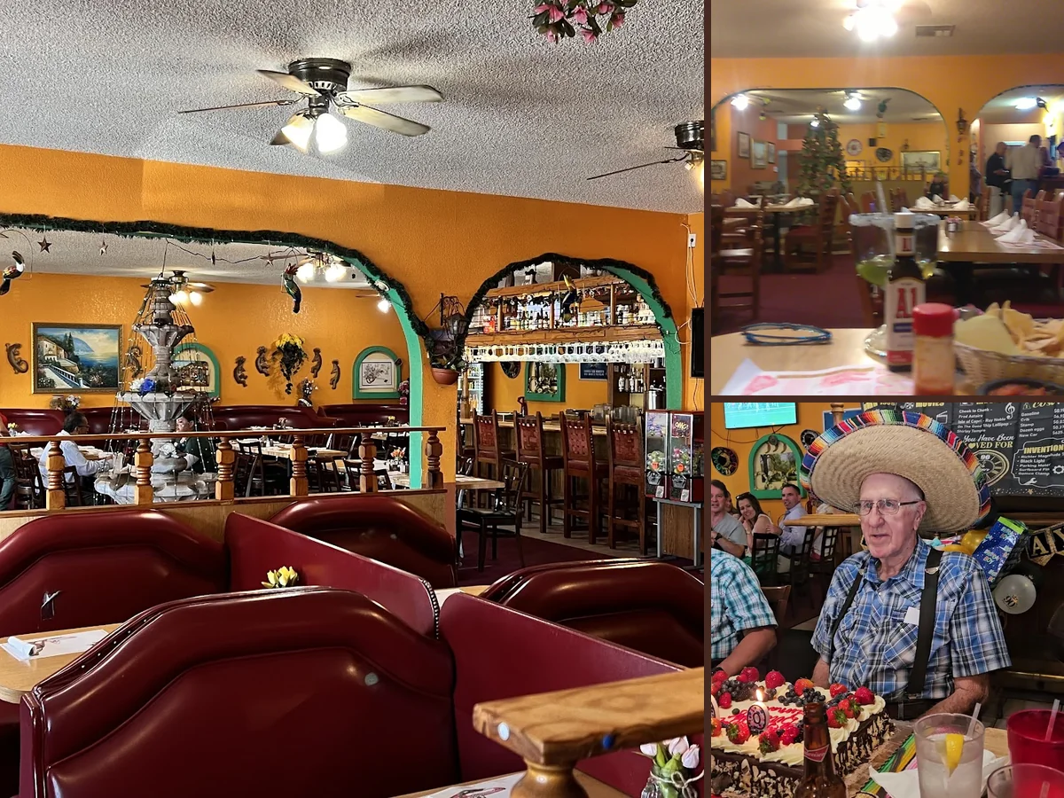 Colorful Mexican dishes on plated table service