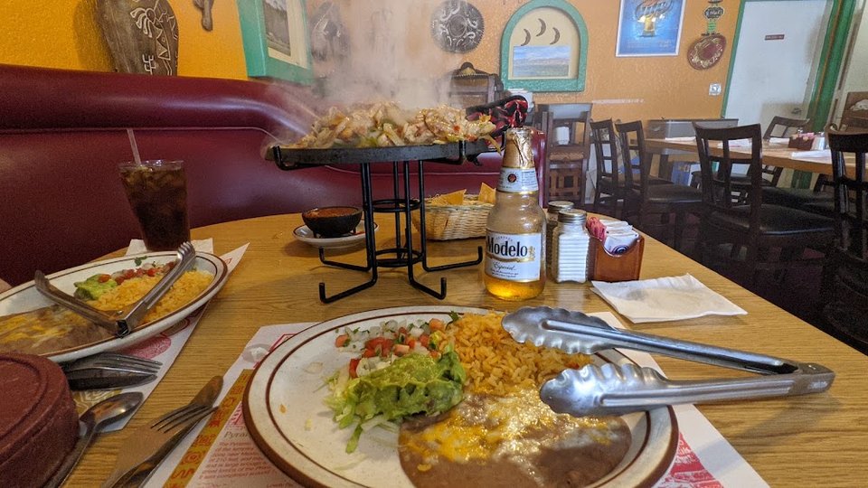 Chicken Fajitas with Rice and Beans